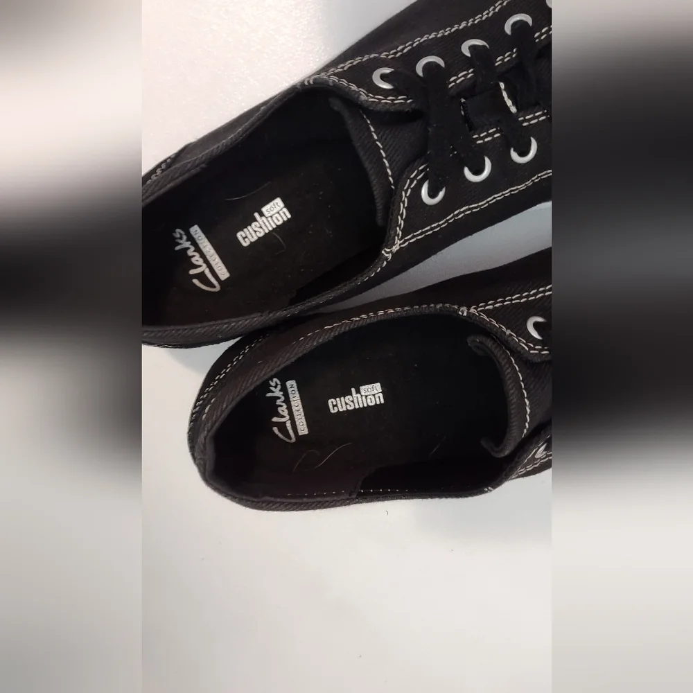 Clarks Black and White Sneakers